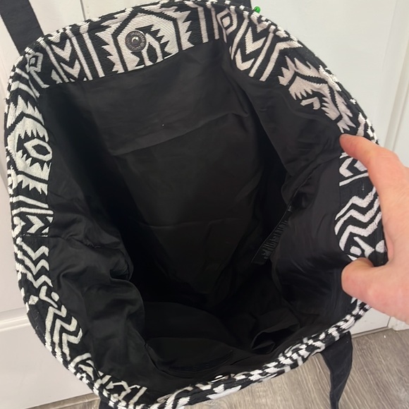 Forever 21 Canvas Boho Tribal Embellished Tote Bag - Picture 5 of 14